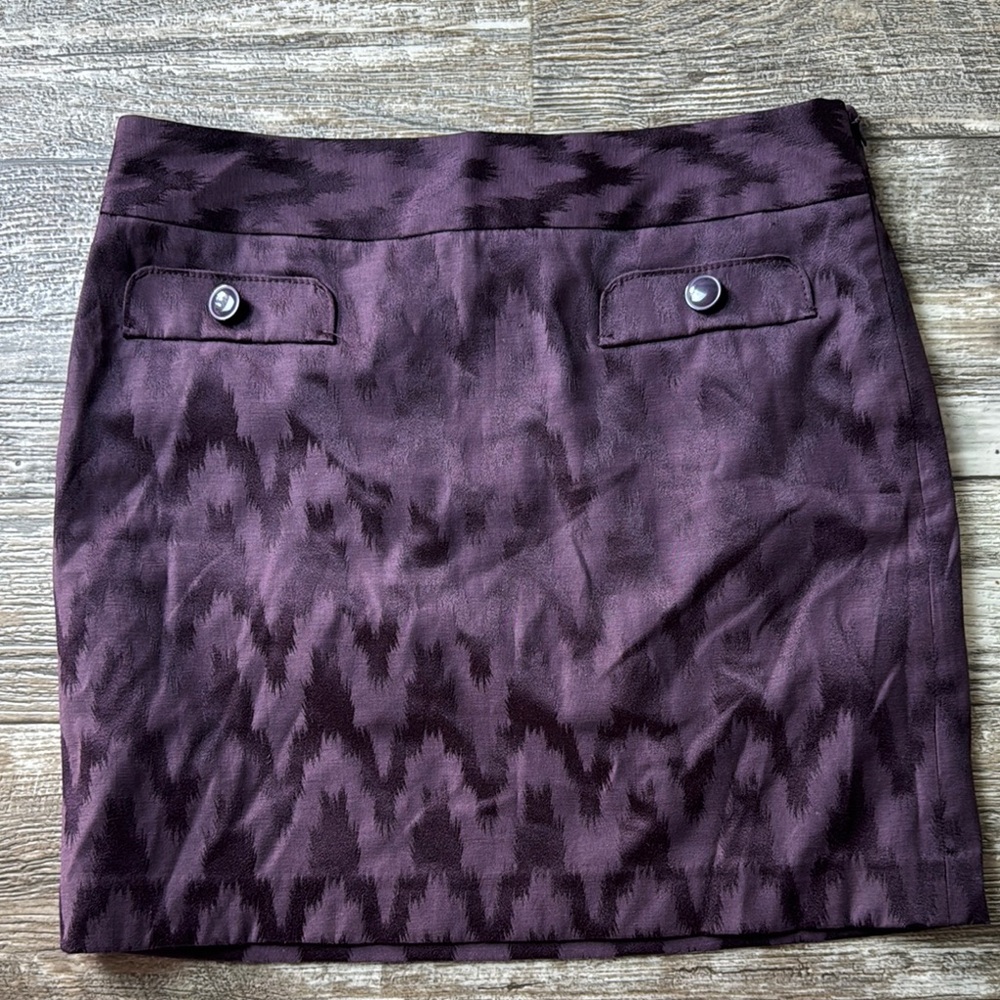 Ann Taylor Purple Pencil Mini Skirt for Work